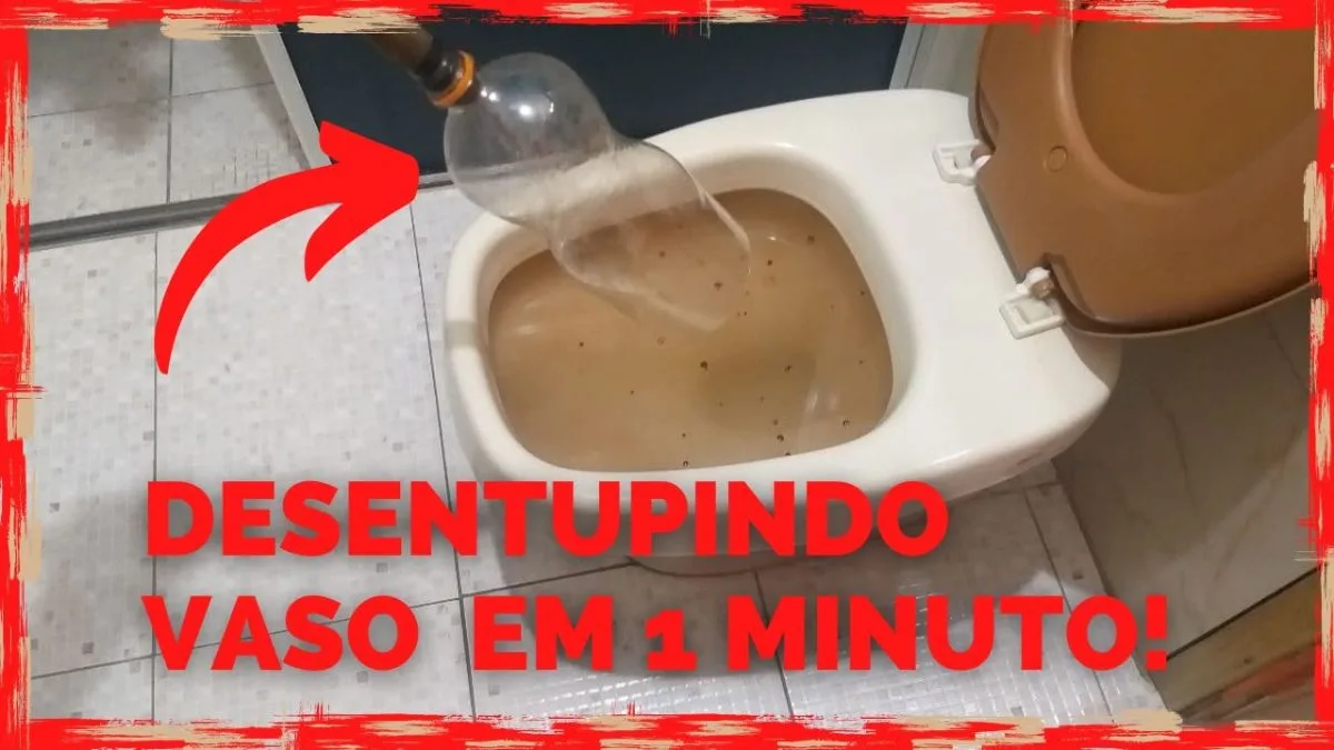 Como desentupir vaso sanitário com fezes usando garrafa PET - método eficaz