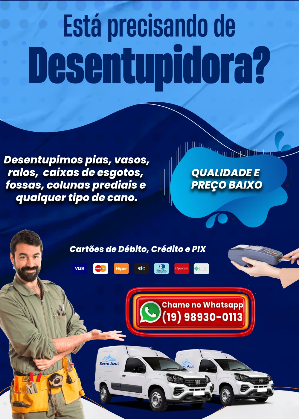 Banner Desentupidora Serra Azul Mobile