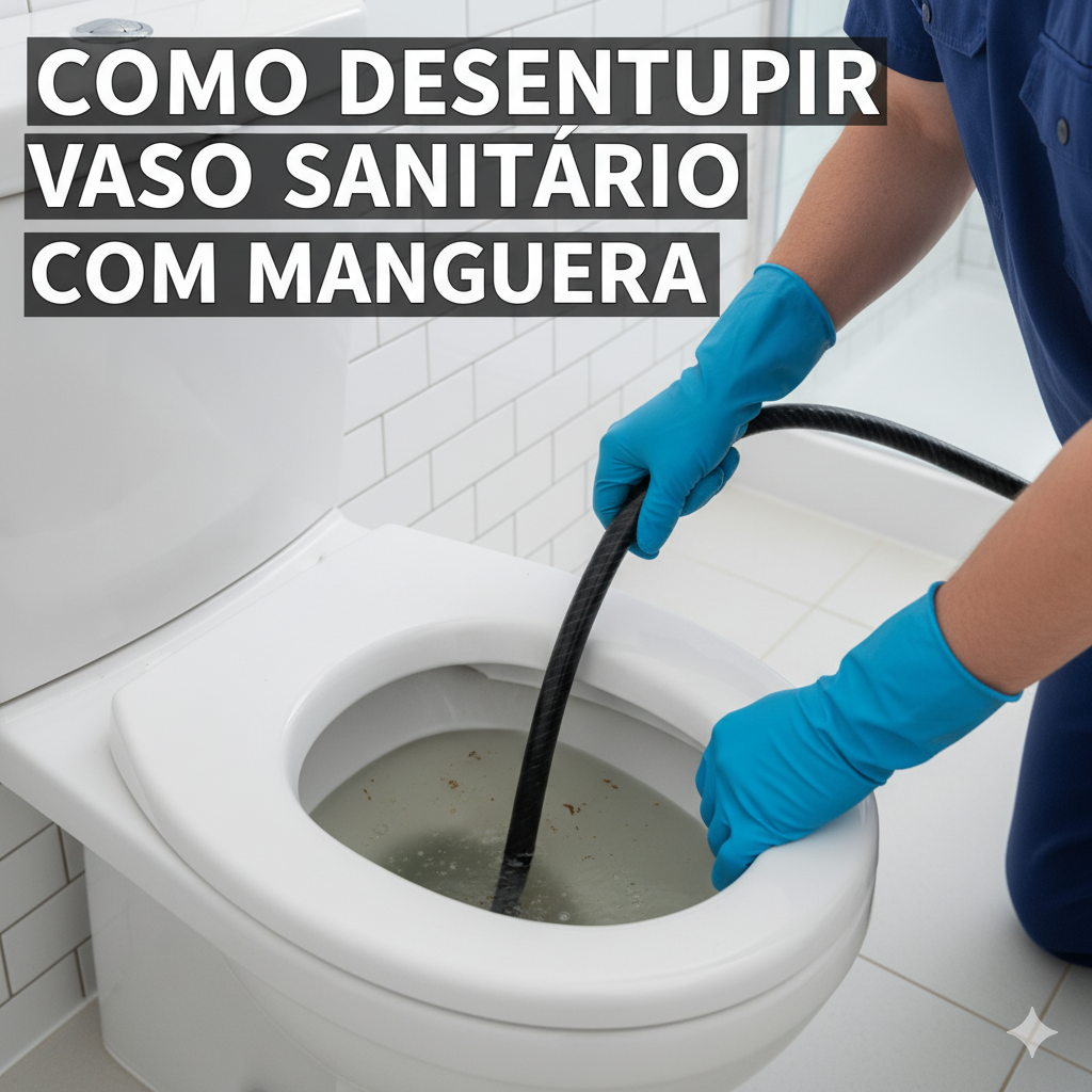 desentupir vaso sanitario mangueira