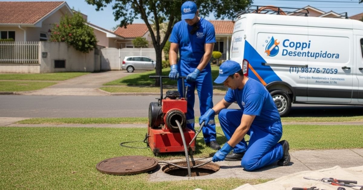Desentupimento de esgoto no Guaturinho Cajamar SP