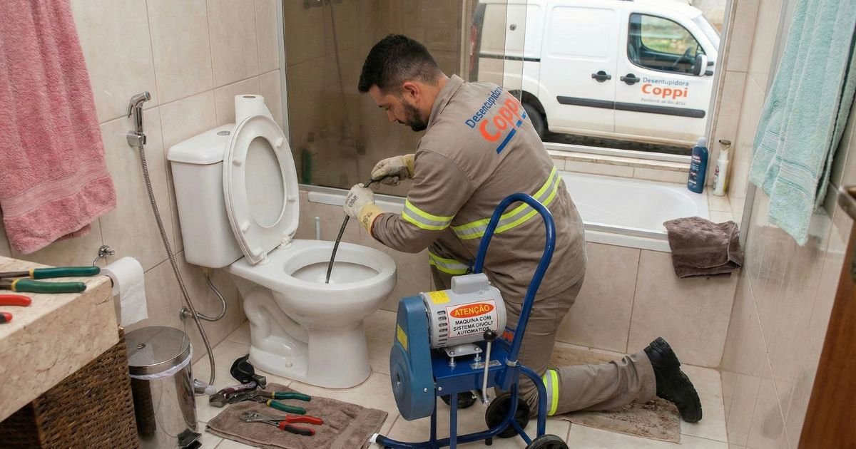 Desentupidora de ralo no Jardim Peri Alto SP Coppi serviço profissional casa quintal banheiro área de serviço Zona Norte
